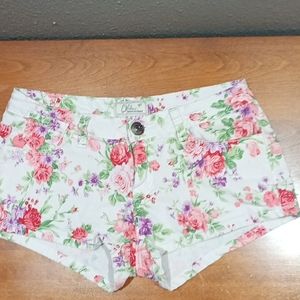 ChiQle Denim Floral short  Size M